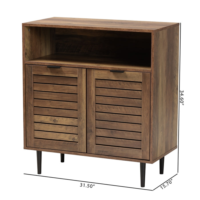 BAYLAH  MODERN NATURAL BROWN TWO DOOR SIDEBOARD