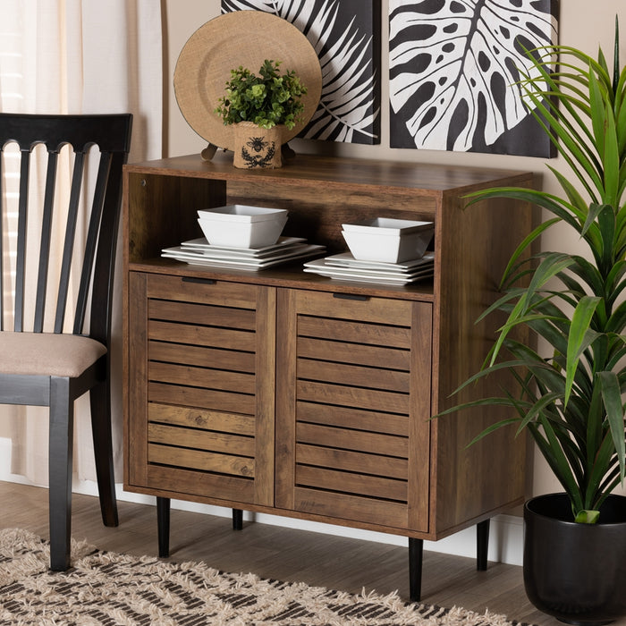 BAYLAH  MODERN NATURAL BROWN TWO DOOR SIDEBOARD