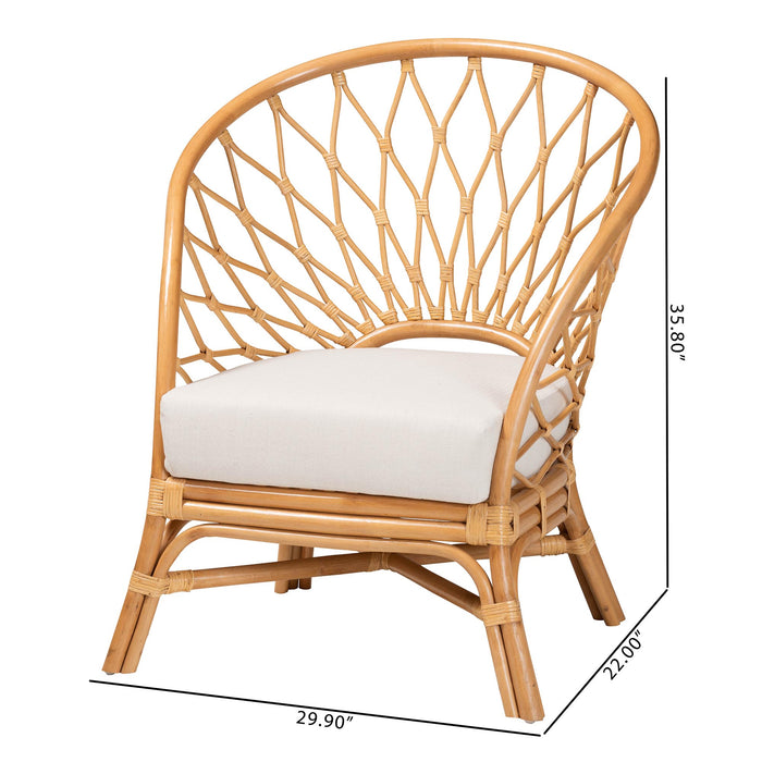 EMMELINE BOHEMIAN HONEY RATTAN ACCENT CHAIR