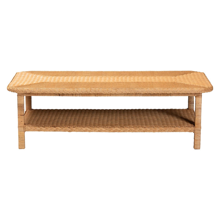 Minahasa Bohemian Braided Rattan Coffee Table