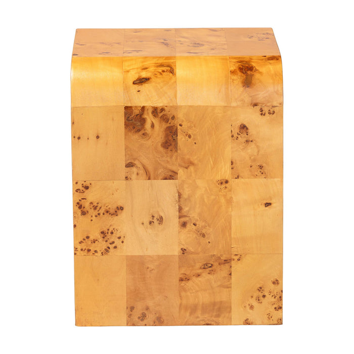 Revelle Mappa Real Burl Wood End Table