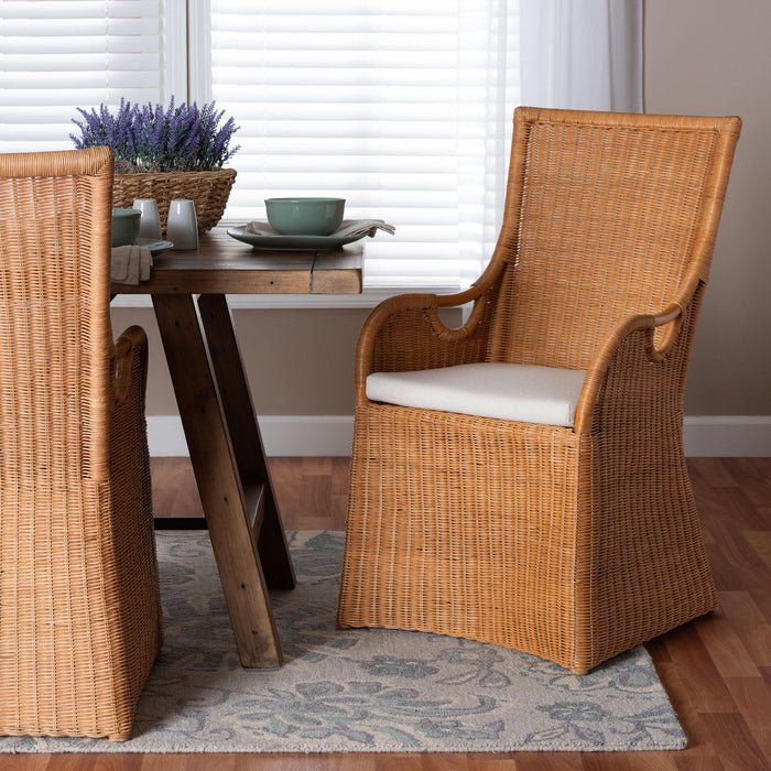 Amsterdam Bohemian Light Honey Rattan Dining Chair