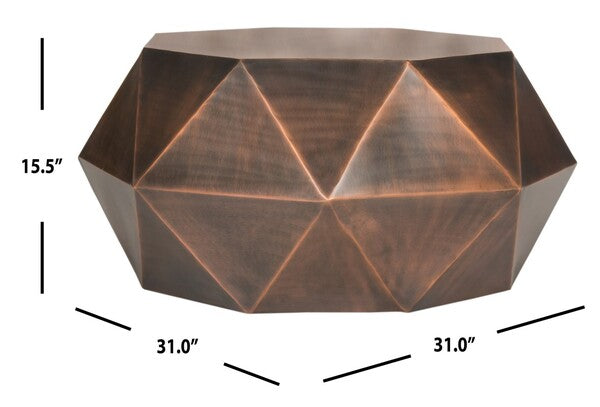 Astrid Faceted Coffee Table/Cooper