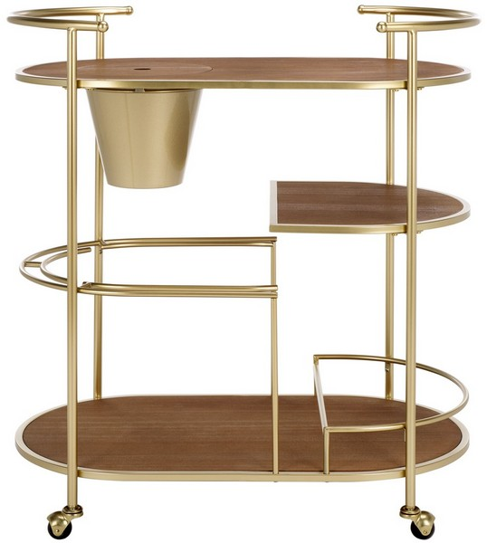 Alora 2 Tier Bar Cart With Bucket