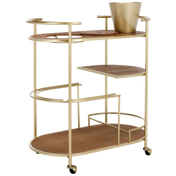 Alora 2 Tier Bar Cart With Bucket