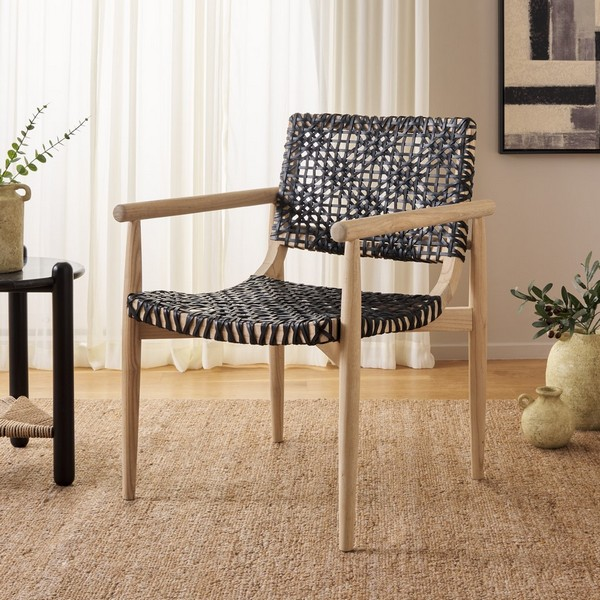 Sianna Accent Chair/Natural Black