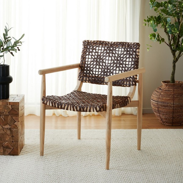 Sianna Accent Chair/Natural Cognac