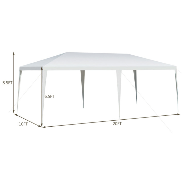 10x20 Outdoor Canopy Gazebo Pavilion Event Tent/White