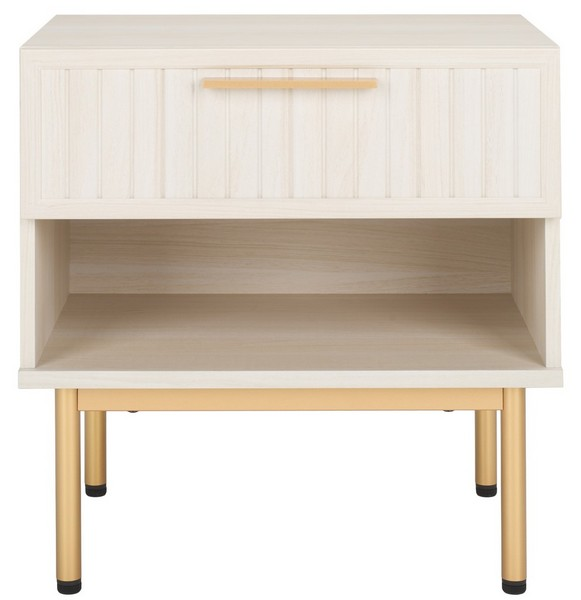 Axelle 1 Drawer Nightstand/Bleached White