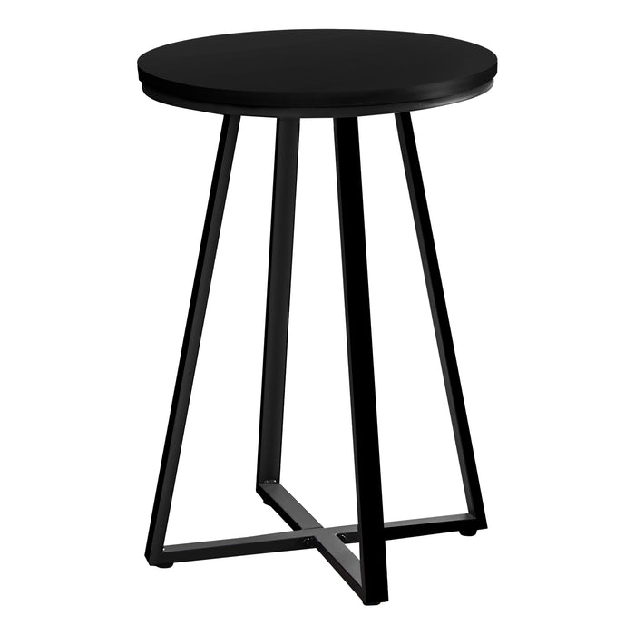 Modern Accent Table 22"H/Black/Black Metal