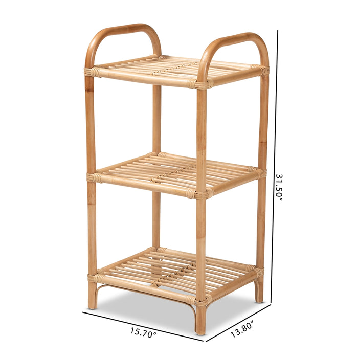 Barras Rattan 3 Tier Display Shelf