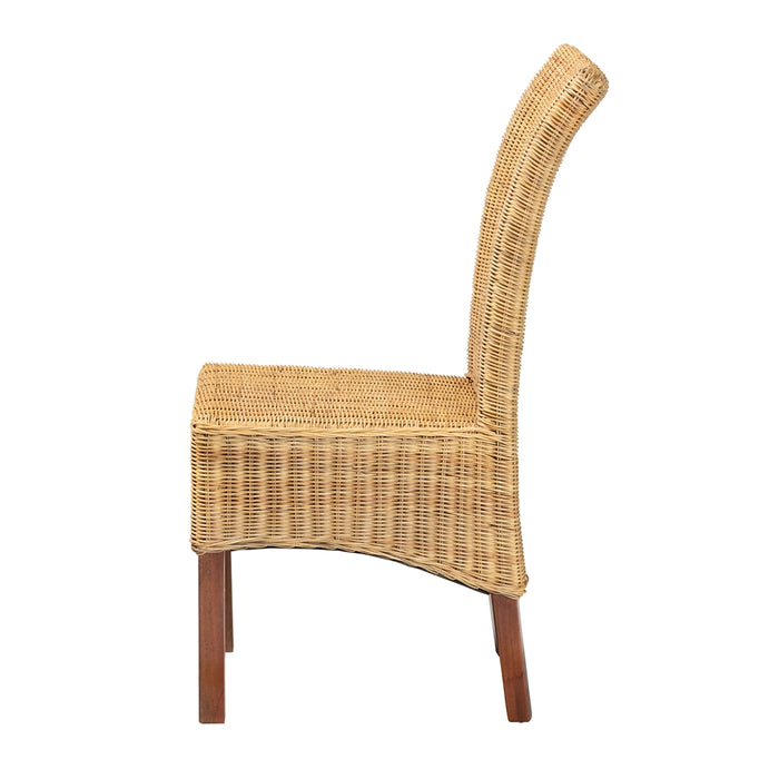 Shamara Bohemian Rattan Dining Chair/Natural