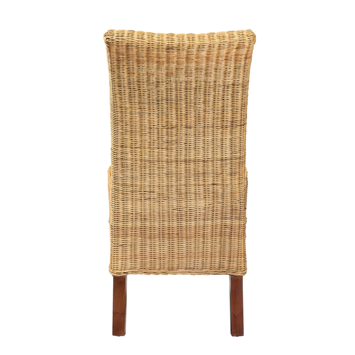 Shamara Bohemian Rattan Dining Chair/Natural