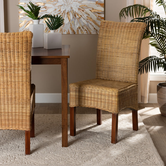 Shamara Bohemian Rattan Dining Chair/Natural