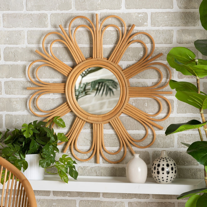 Sakura Bohemian Rattan Accent Mirror