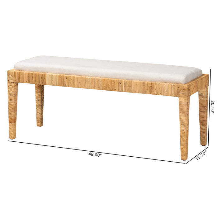 SOFIA MODERN RATTAN BENCH