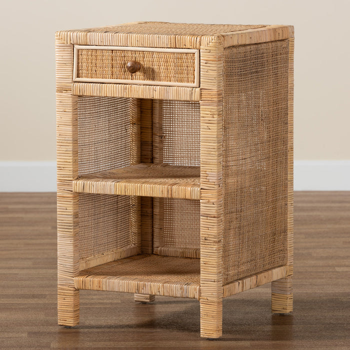 BELLA RATTAN 1 DRAWER NIGHTSTAND