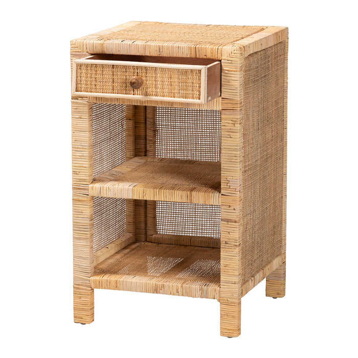 BELLA RATTAN 1 DRAWER NIGHTSTAND