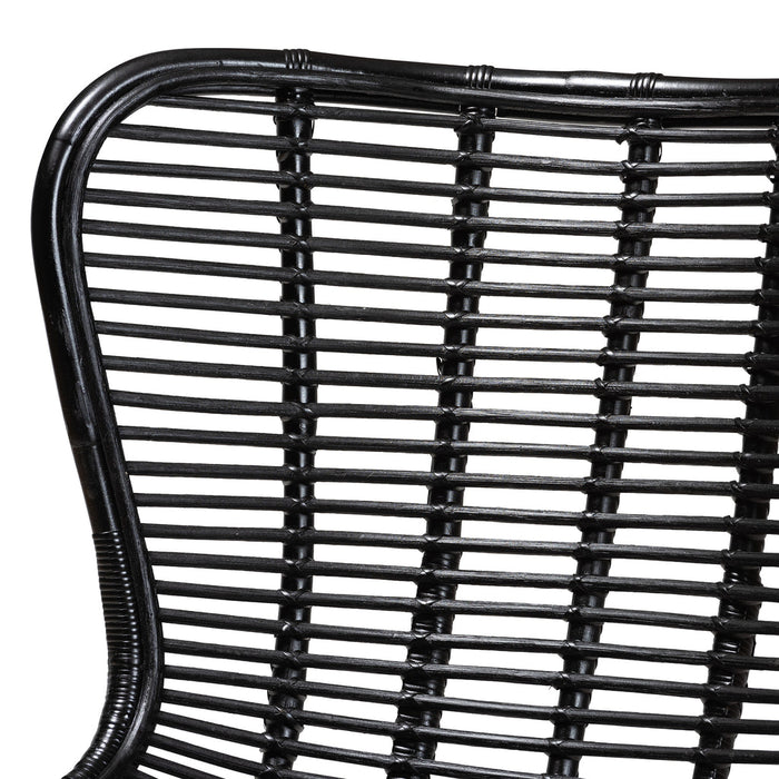 COLORADO MODERN RATTAN ACCENT CHAIR/BLACK