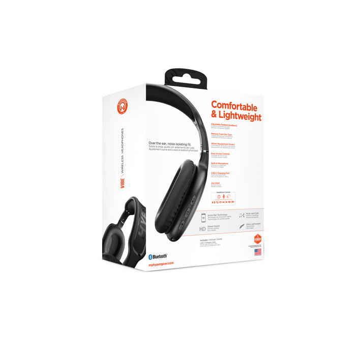 HyperGear VIBE Wireless Headphones w/ Long Battery Life