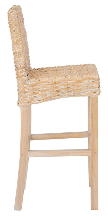 Tobie Rattan Bar Stool/Natural White Wash - Cool Stuff & Accessories