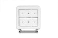 Stella White Tufted Nightstand - Cool Stuff & Accessories