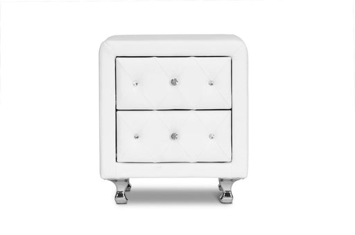 Stella White Tufted Nightstand - Cool Stuff & Accessories