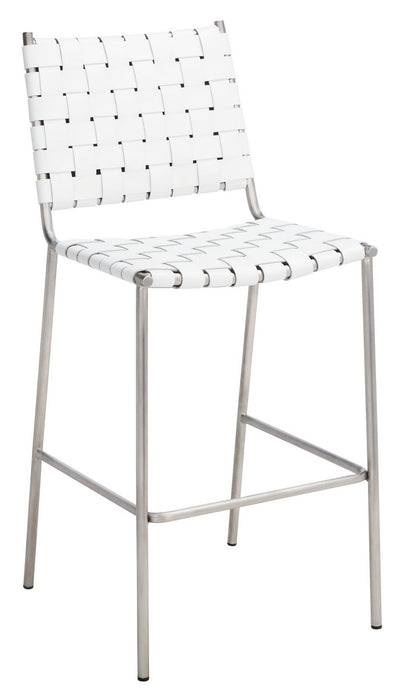 Bahari Woven Counter Stool/White Silver