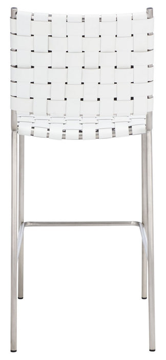 Bahari Woven Counter Stool/White Silver