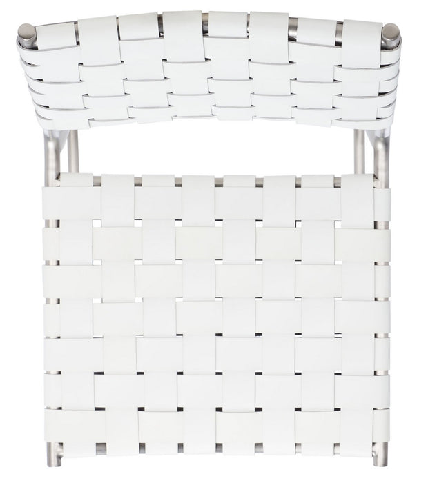 Bahari Woven Counter Stool/White Silver