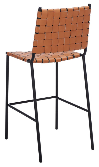 Bahari Woven Counter Stool/Cognac Black