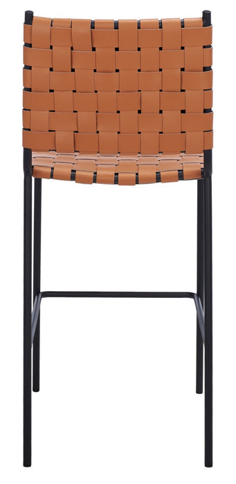 Bahari Woven Counter Stool/Cognac Black