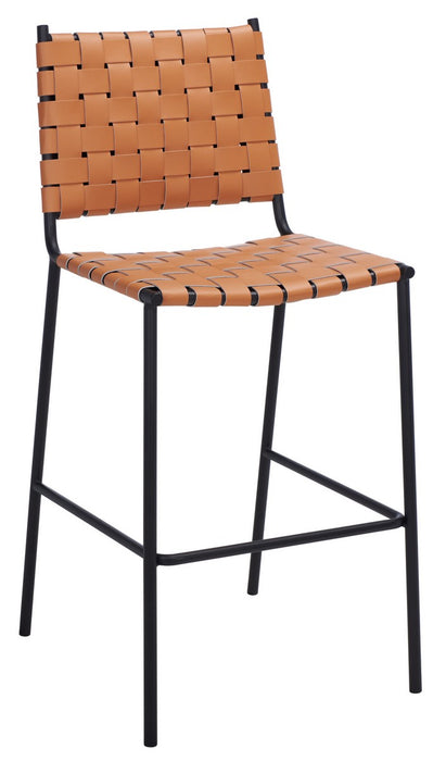 Bahari Woven Counter Stool/Cognac Black