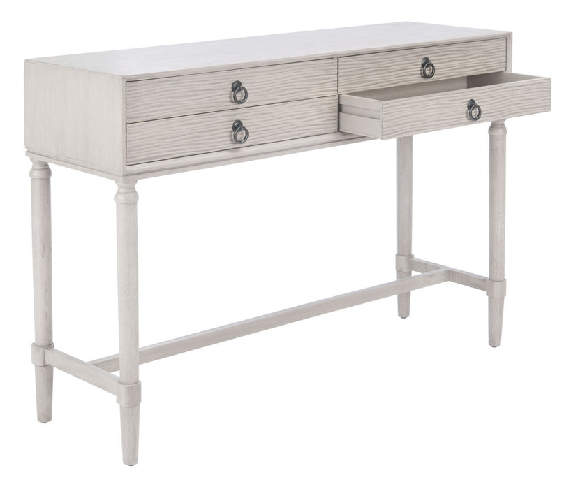 Aliyah 4 Drawer Greige Console Table - Cool Stuff & Accessories