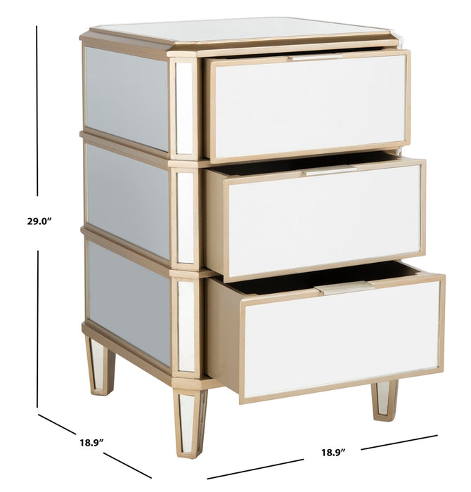 Giana 3 Drawer Mirrored Nightstand - Cool Stuff & Accessories