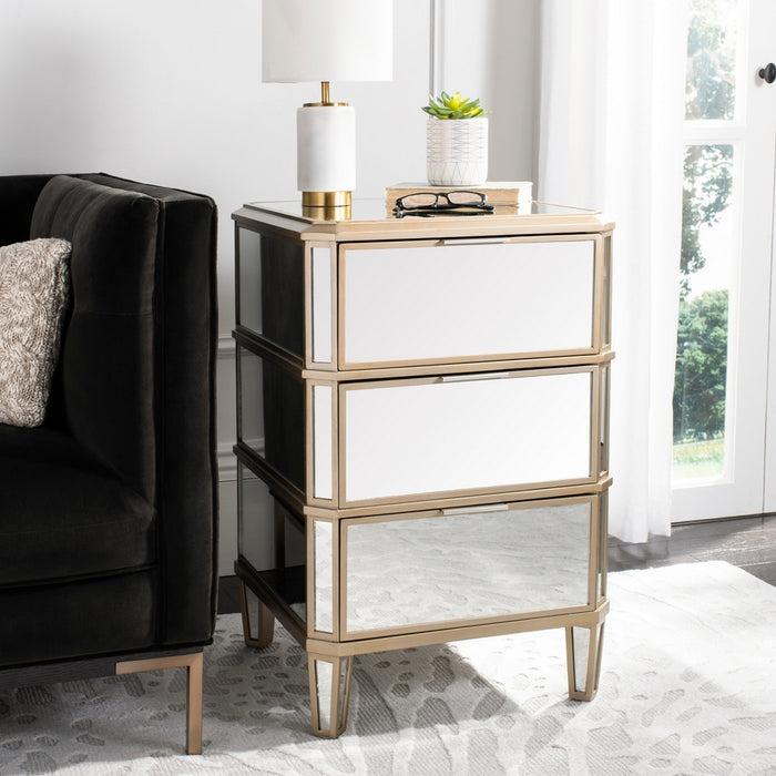 Giana 3 Drawer Mirrored Nightstand - Cool Stuff & Accessories