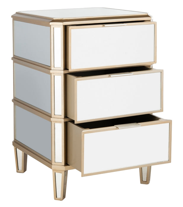 Giana 3 Drawer Mirrored Nightstand - Cool Stuff & Accessories